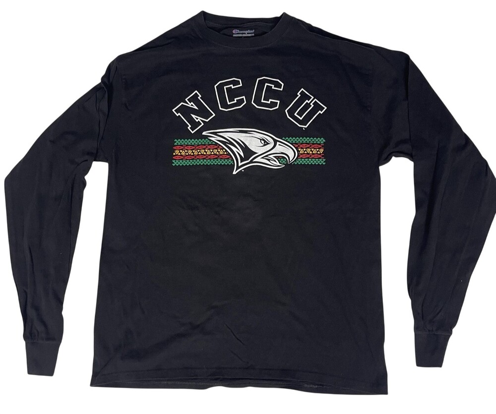 North Carolina Central Eagles Shirt Mens Large NCAA Long Sleeve HBCU Made NCCU